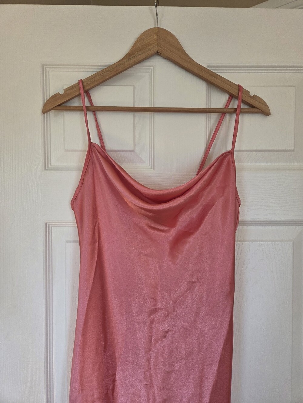 Bebe coral slip dress, made in USA
